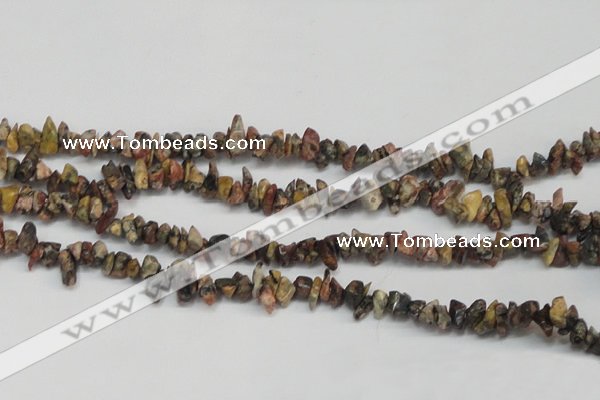 CCH204 34 inches 3*5mm red leopard skin jasper chips beads wholesale