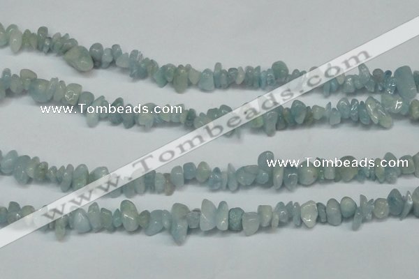 CCH215 34 inches 5*8mm aquamarine chips gemstone beads wholesale