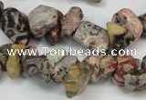 CCH226 34 inches 5*8mm red leopard skin jasper chips beads wholesale