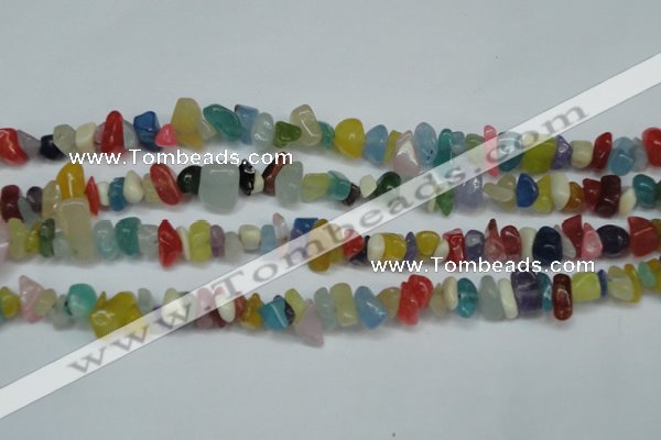 CCH236 34 inches 5*8mm mixed candy jade chips beads wholesale