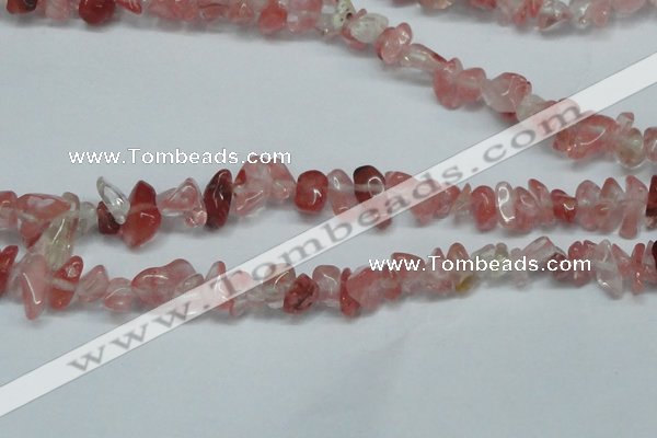 CCH237 34 inches 5*8mm cherry quartz chips beads wholesale