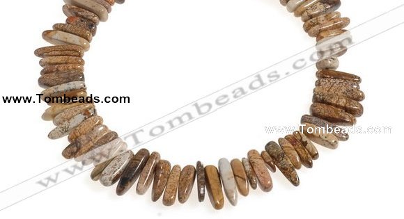 CCH26 16 inches picture jasper chips gemstone beads wholesale