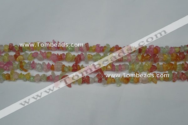 CCH261 34 inches 4*6mm synthetic crack crystal chips beads wholesale