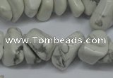 CCH280 34 inches 8*12mm white howlite turquoise chips beads wholesale