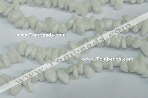 CCH284 34 inches 8*12mm white stone chips beads wholesale