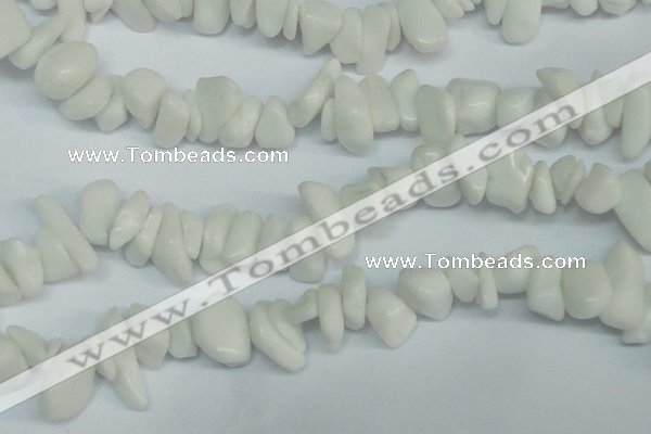 CCH284 34 inches 8*12mm white stone chips beads wholesale