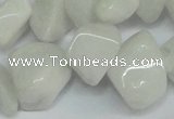 CCH285 34 inches 8*12mm milky jade chips gemstone beads wholesale