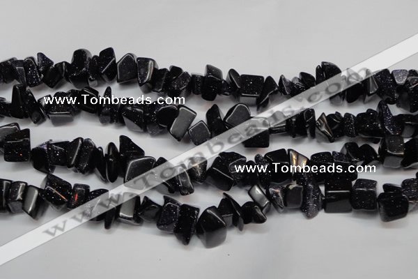 CCH302 34 inches 8*12mm blue goldstone chips gemstone beads wholesale