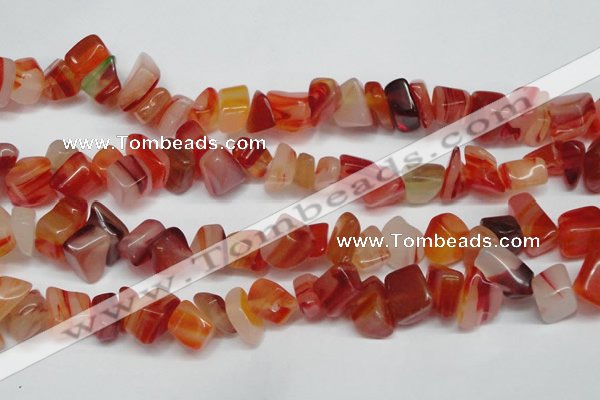 CCH303 34 inches 8*12mm red agate chips gemstone beads wholesale