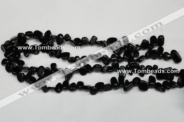 CCH332 15.5 inches 10*15mm black agate chips gemstone beads wholesale