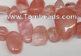 CCH334 15.5 inches 10*15mm cherry quartz chips beads wholesale