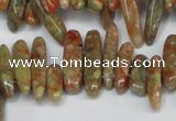 CCH342 15.5 inches 5*20mm New unakite chips gemstone beads wholesale