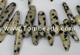 CCH344 15.5 inches 5*20mm dalmatian jasper chips beads wholesale