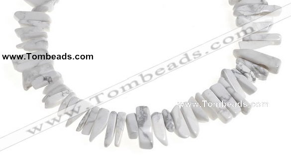 CCH40 16 inches white howlite chips gemstone beads wholesale