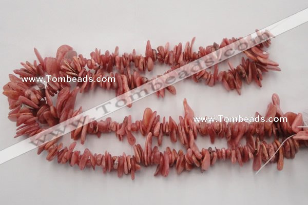 CCH400 15.5 inches 6*12mm - 8*18mm argentina rhodochrosite chips beads