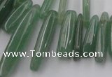 CCH405 15.5 inches 6*22mm - 7*35mm green aventurine chips beads