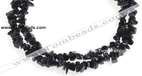 CCH41 35 inches blue sand stone chips gemstone beads wholesale