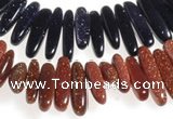 CCH42 16 inches goldstone chips gemstone beads wholesale