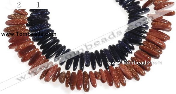 CCH42 16 inches goldstone chips gemstone beads wholesale