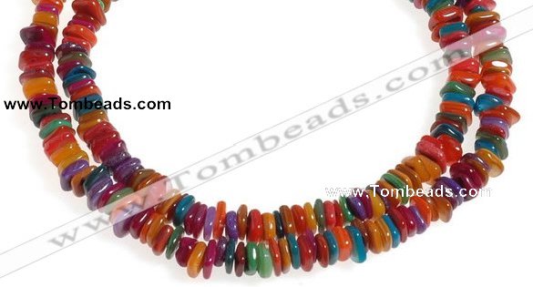 CCH44 32 inches multi color shell chips beads wholesale