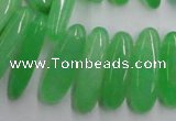 CCH501 15.5 inches 6*18mm - 8*25mm dyed white jade chips beads