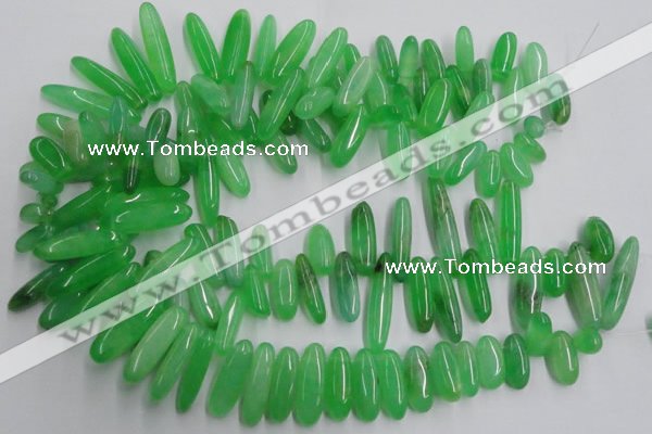 CCH501 15.5 inches 6*18mm - 8*25mm dyed white jade chips beads