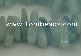 CCH603 15.5 inches 3*12mm - 4*16mm aquamarine chips gemstone beads