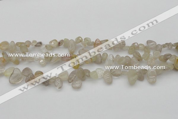 CCH622 15.5 inches 6*8mm - 10*14mm golden rutilated quartz chips beads