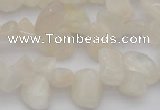 CCH624 15.5 inches 6*8mm - 10*14mm white moonstone chips beads