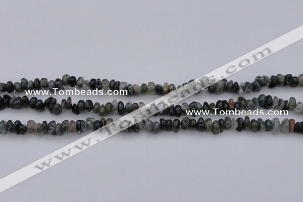 CCH663 15.5 inches 4*6mm - 5*8mm moss agate chips beads