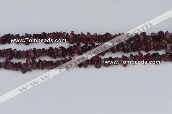 CCH704 15.5 inches 4*6mm - 6*8mm purple garnet chips beads