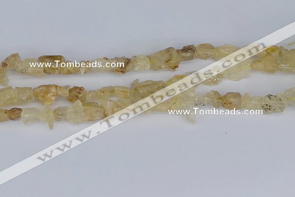 CCH708 15.5 inches 6*8mm - 10*14mm yellow topaz chips beads