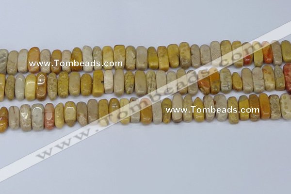 CCH713 15.5 inches 5*10mm - 5*15mm fossil coral chips beads