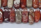 CCH715 15.5 inches 5*10mm - 5*15mm red porcelain chips beads