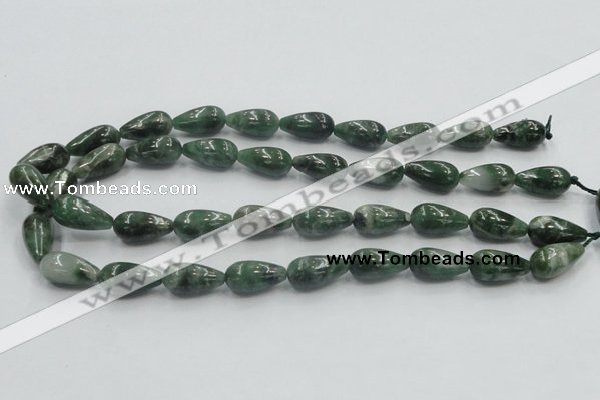 CCJ10 15.5 inches 10*20mm teardrop natural African jade beads wholesale