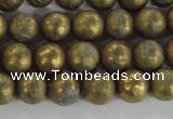 CCJ351 15.5 inches 8mm carved round plated China jade beads