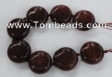 CCJ360 30mm carved coin China jade beads wholesale