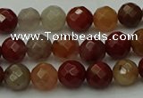 CCJ460 15.5 inches 4mm faceted round colorful jasper beads