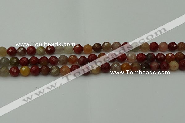 CCJ461 15.5 inches 6mm faceted round colorful jasper beads