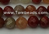 CCJ462 15.5 inches 8mm faceted round colorful jasper beads