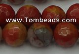 CCJ465 15.5 inches 14mm faceted round colorful jasper beads