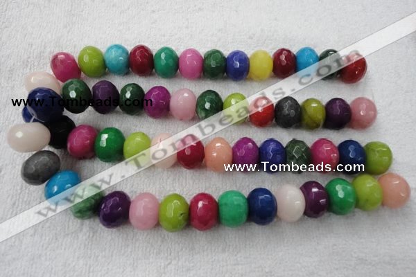 CCN1012 15.5 inches 10*14mm faceted rondelle multi colored candy jade beads