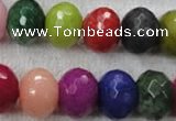 CCN1015 15.5 inches 13*18mm faceted rondelle multi colored candy jade beads