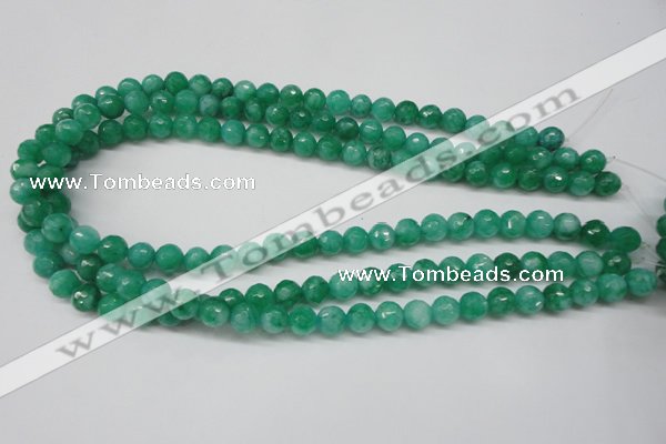 CCN1223 15.5 inches 8mm faceted round candy jade beads wholesale