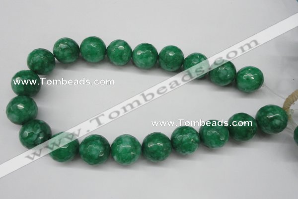 CCN1229 15.5 inches 20mm faceted round candy jade beads wholesale