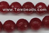 CCN1246 15.5 inches 14mm faceted round candy jade beads wholesale