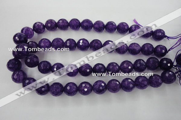 CCN1257 15.5 inches 16mm faceted round candy jade beads wholesale