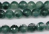 CCN1284 15.5 inches 10mm faceted round rainbow candy jade beads