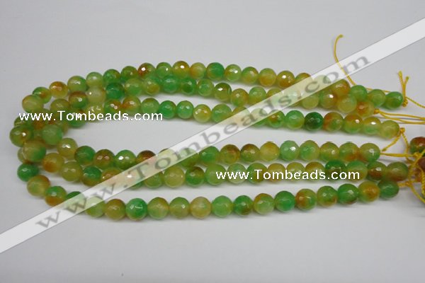 CCN1294 15.5 inches 10mm faceted round rainbow candy jade beads