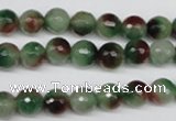 CCN1303 15.5 inches 8mm faceted round rainbow candy jade beads